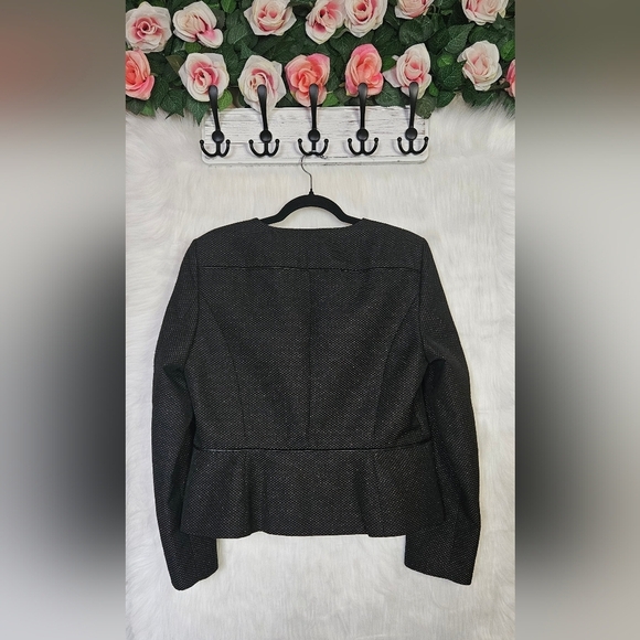 Calvin Klein Classic Black and Gold Zip Blazer - Picture 3 of 8